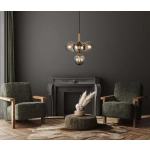Lampa wisząca Ravena PND-2324-4B BRO+SG Italux - zdjęcie produktu